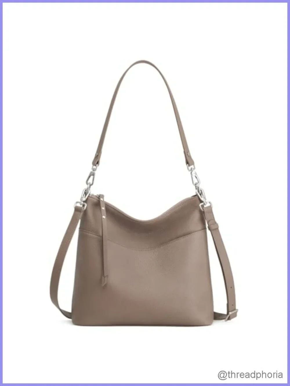 Leather Tote Handbag Women Shoulder Crossbody Bag 2 Straps